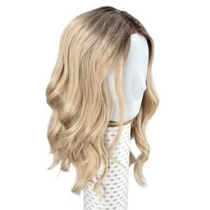 Chelsey Smith Crowns Synthetic Hair Wig Long Blonde Tawny Dark Roots Wavy
